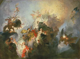 Die Verherrlichung des Ordens der Prämonstratenser, ca. 1765 (Skizze)